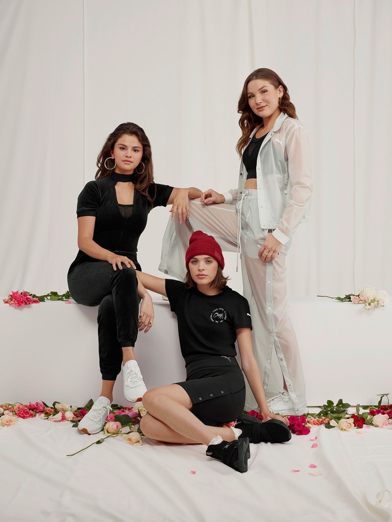 Selena Gomez PUMA Strong Girl Collaboration Campaign SG Runner Sneakers Sportswear Activewear Sports Defy Mid