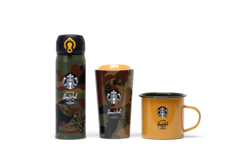 Herschel Supply Starbucks Winter Collaboration Tumblr Backpack Bag Camo Print Fashion Christmas Starbucks China