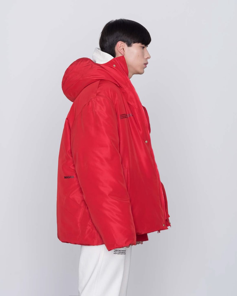 pangaia ethical sustainable brand minimalists pharrell puffer jackets zero waste