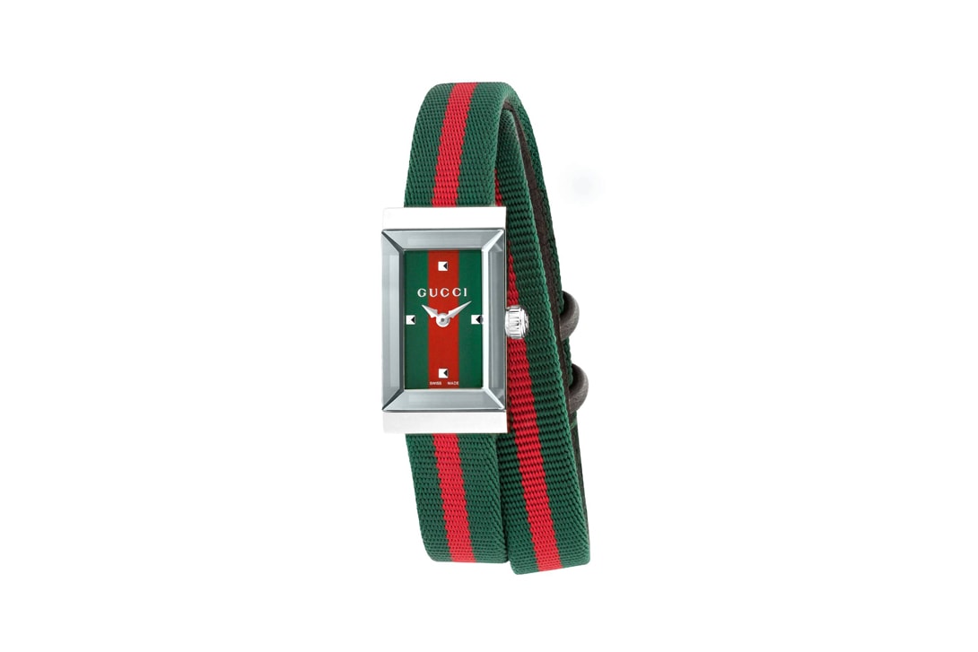 Gucci G-Frame 14 x 25 MM Watch Red Green
