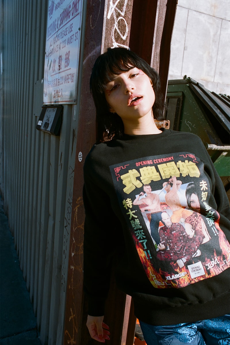 x-girl xlarge opening ceremony chinese new years collaboration puffer jacket anorak tracksuit