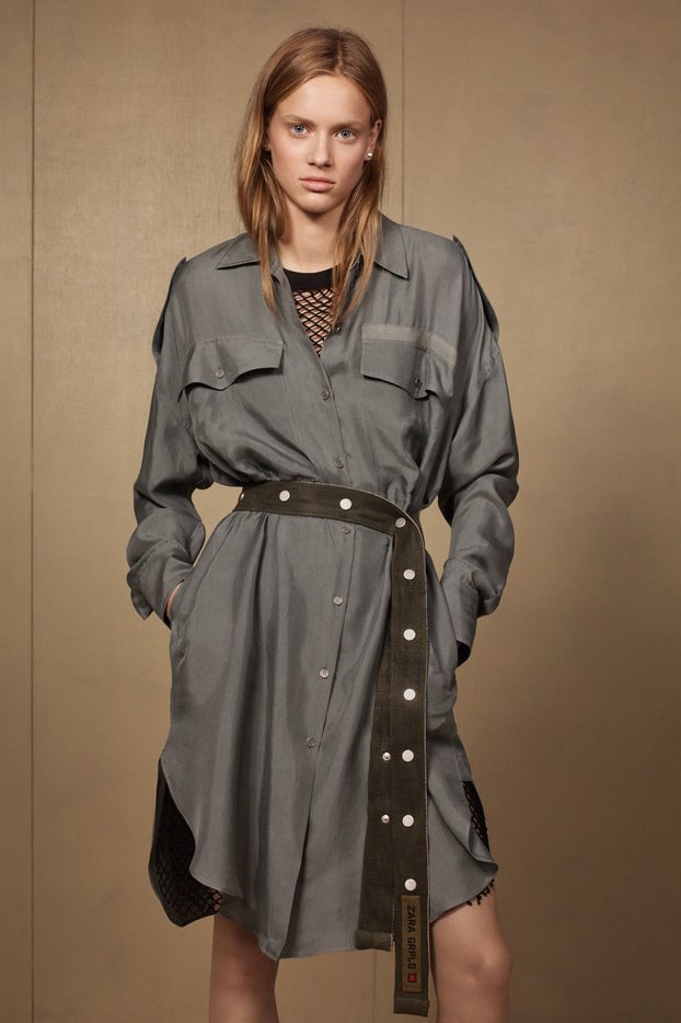 Zara SRPLS 2018 Collection Lookbook Shirt Dress Blue