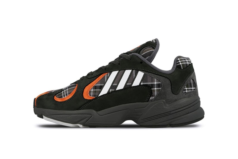 adidas Yung-1 Plaid Pack Release Information Sneaker Black Grey White Orange Pattern