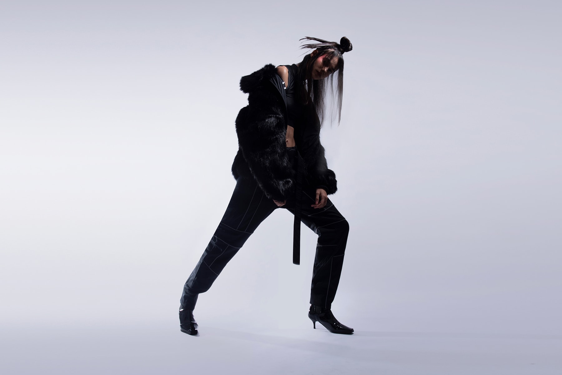 ambush nike yoon ahn editorial faux fur coat jacket sportswear