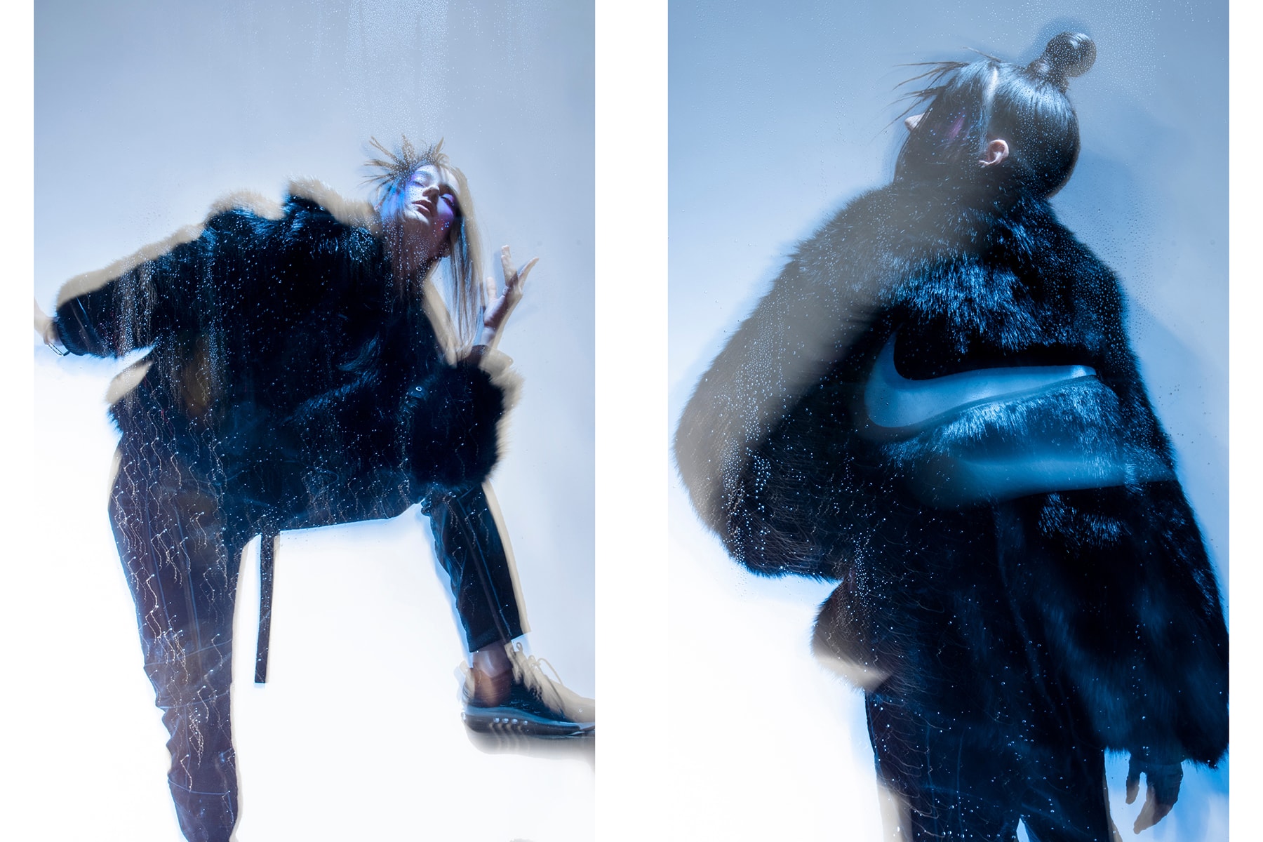 ambush nike yoon ahn editorial faux fur coat jacket sportswear