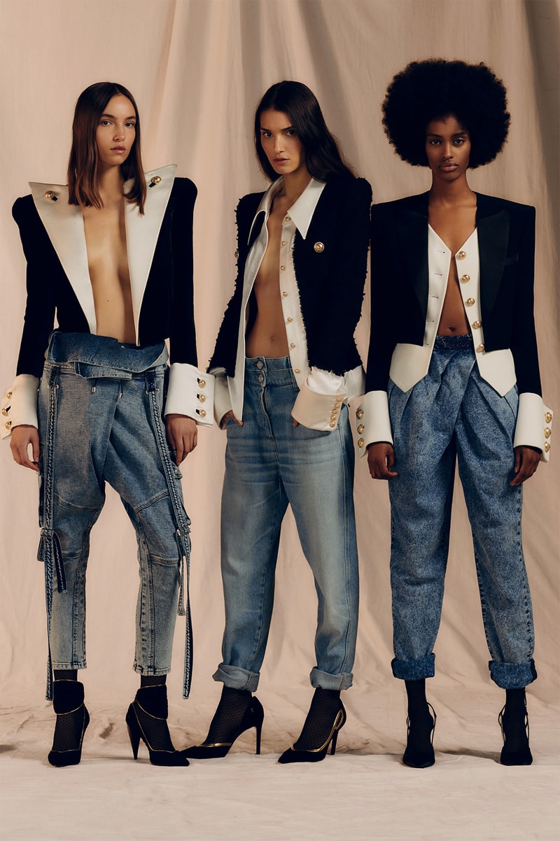 balmain new logo pre-fall 2019 collection olivier rousteing