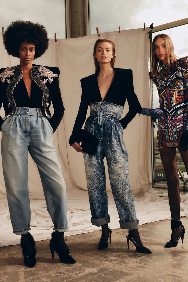 balmain new logo pre-fall 2019 collection olivier rousteing