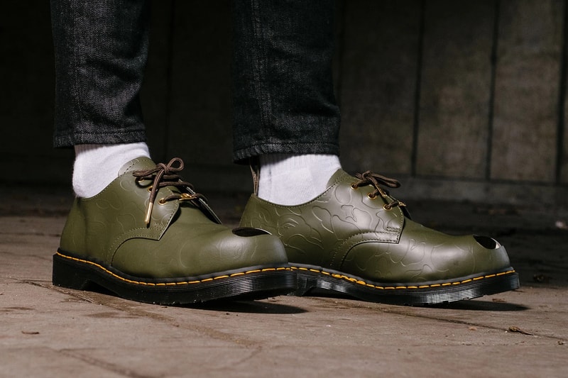BAPE x Dr. Martens 1490 Petri Shoe Green
