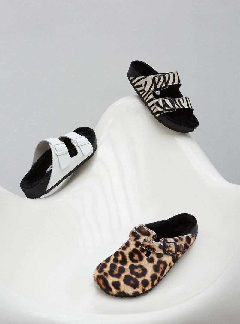 Birkenstock Opening Ceremony Arizona Boston Sandals Collaboration Leopard Print Zebra White Black Holiday 2018