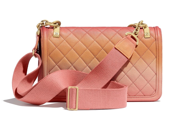 Chanel Living Coral Pink Ombré Gradient Quilted Flap Bag