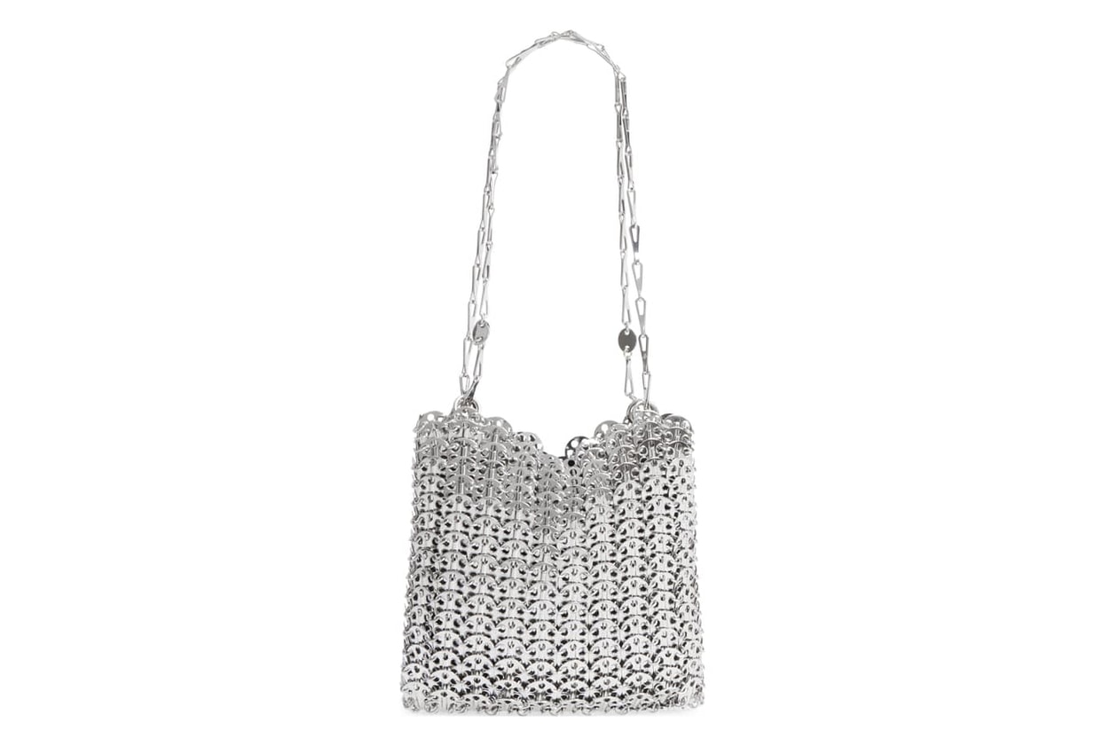 Designer Bags Silver Metallic Glitter Balenciaga Paco Rabanne Shrimps Alexander Wang Christian Louboutin