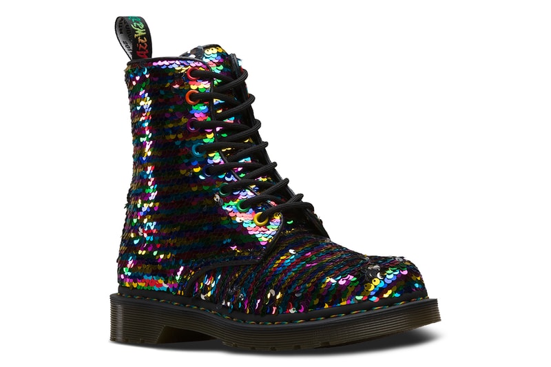 Dr. Martens Sequin Iridescent 1460 Boots 1461 Shoes Satchel Bags Mini Backpack