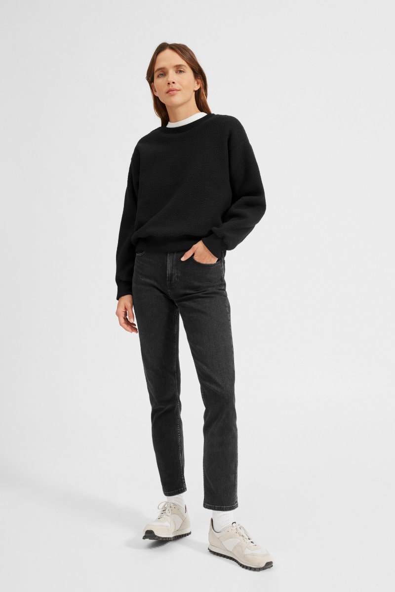 Everlane ReNew Fleece Sweatshirt Black