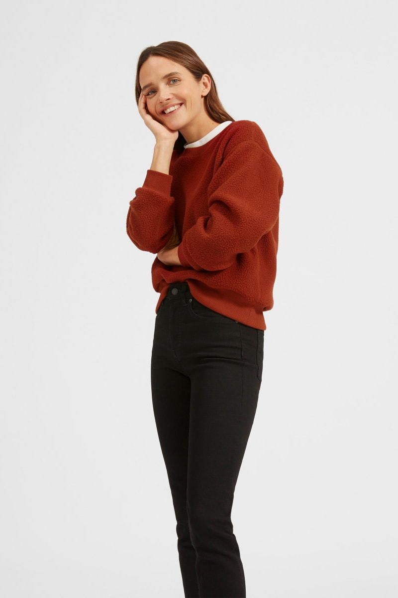 Everlane ReNew Fleece Sweatshirt Brick
