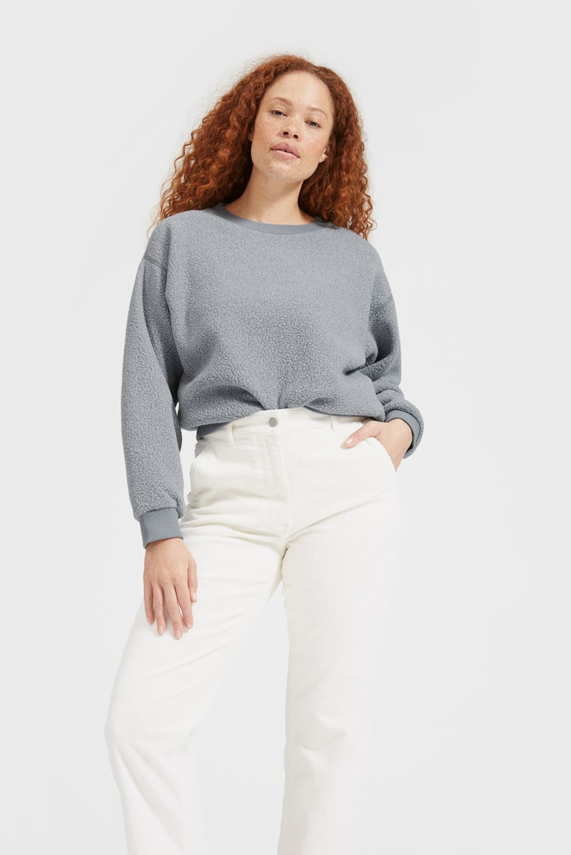 Everlane ReNew Fleece Sweatshirt Light Blue