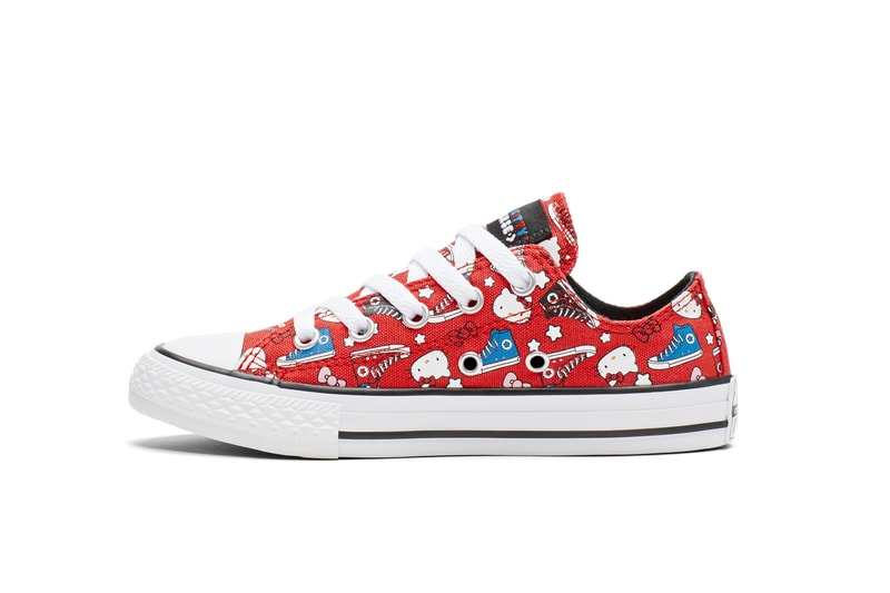 Converse x Hello Kitty Collaboration One Star Chuck Taylor Sneaker Shoe Print Graphic Cute