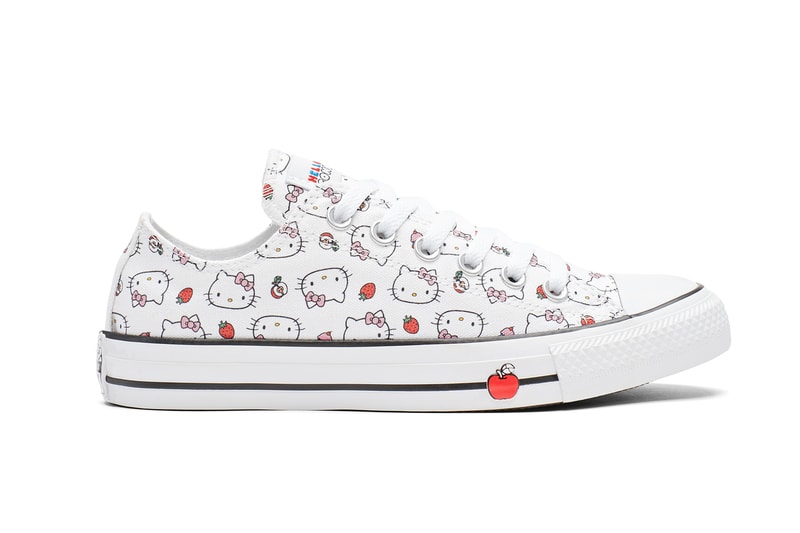 Converse x Hello Kitty Collaboration One Star Chuck Taylor Sneaker Shoe Print Graphic Cute