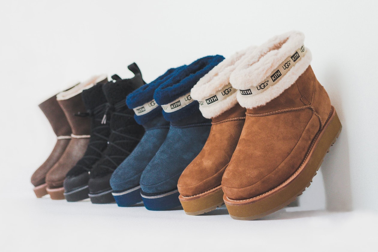 KITH Women UGG Fall Winter 2018 Collection Sherpa Mid Boot Combat Buckle Chestnut Navy Black Brown