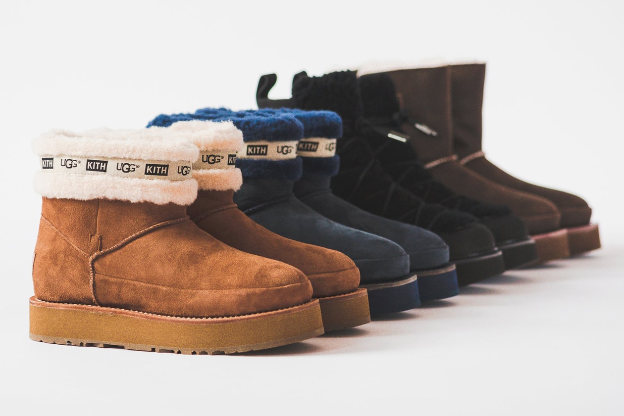 KITH Women UGG Fall Winter 2018 Collection Sherpa Mid Boot Combat Buckle Chestnut Navy Black Brown