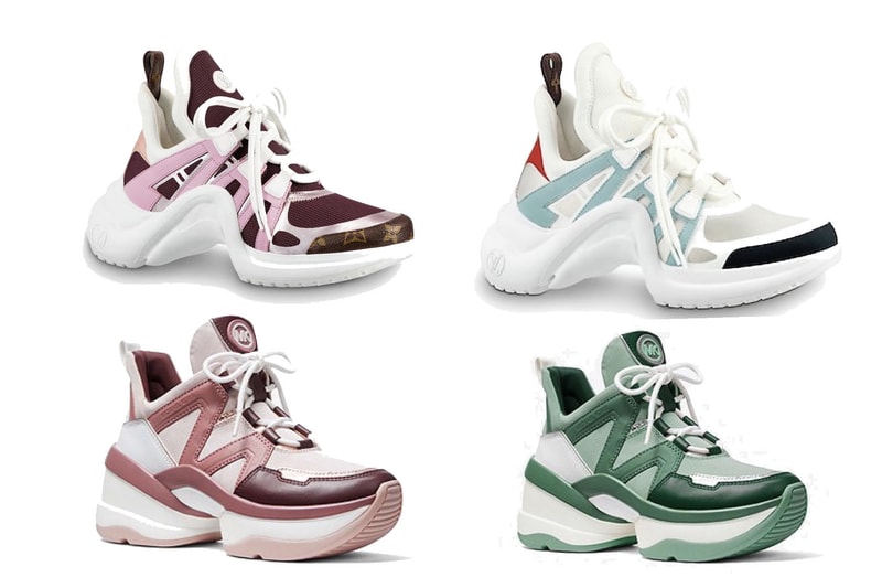 Diet Prada Calls Out Michael Kors' Latest Shoe Sneaker Louis Vuitton Archlight Copy 