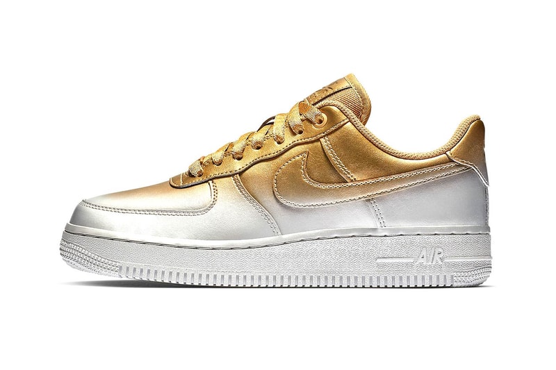 Nike Air Force 1 Gold Silver Paint