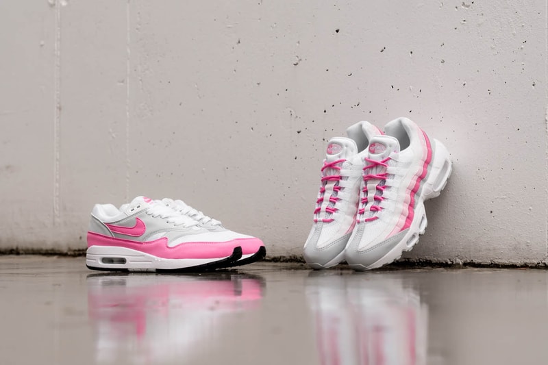 Nike's Air Max 95 & Air Max 1 in "Psychic Pink" Sneaker Release White Retro 