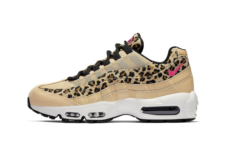 Nike Air Max 95 Leopard Print Tan Pink Swoosh