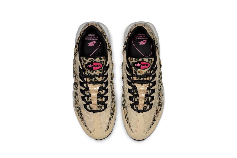 Nike Air Max 95 Leopard Print Tan Pink Swoosh