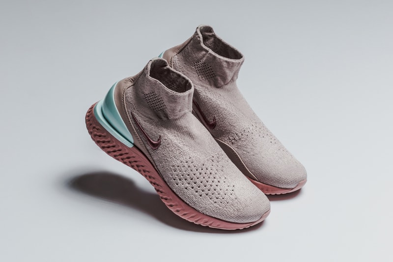 Nike Rise React Sock Sneaker Dusky Rust Pink Thunder Grey