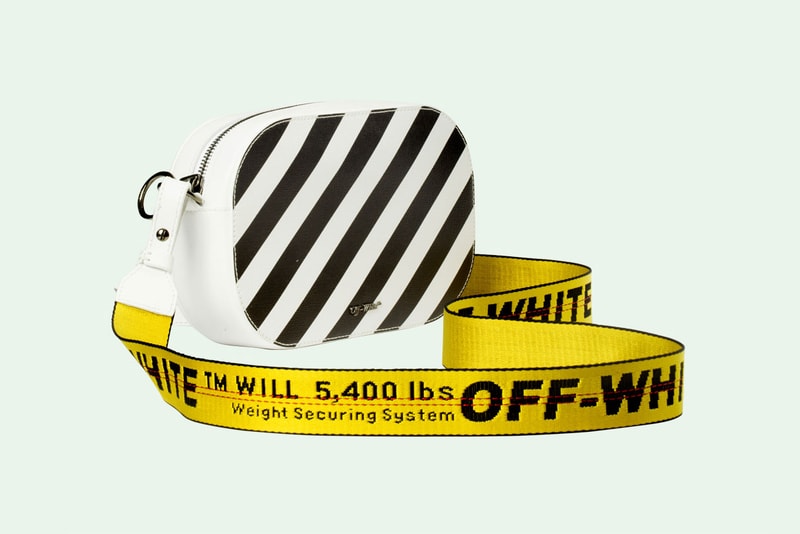 Off White Camera Bag White Black Striped