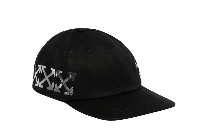 Off-White's Black & Silver Rinacente Collection Hoodie Cap Apparel Print Tshirt Silver Black Virgil Abloh Streetwear