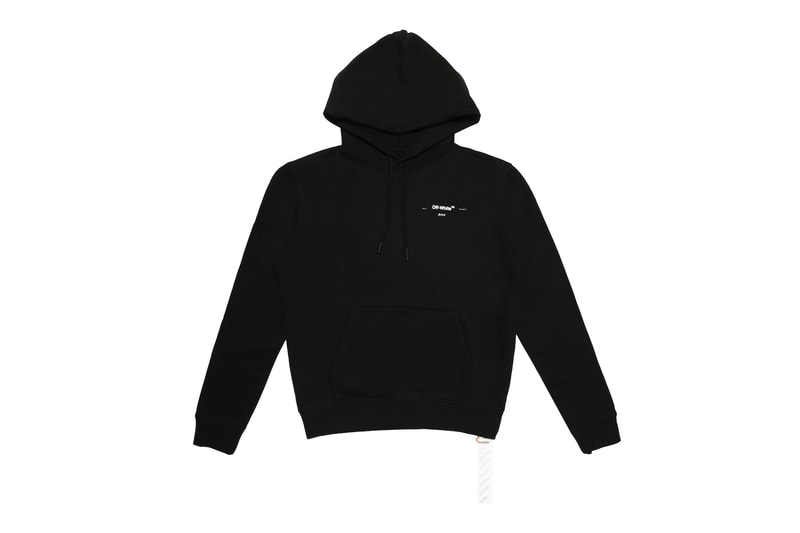 Off-White's Black & Silver Rinacente Collection Hoodie Cap Apparel Print Tshirt Silver Black Virgil Abloh Streetwear