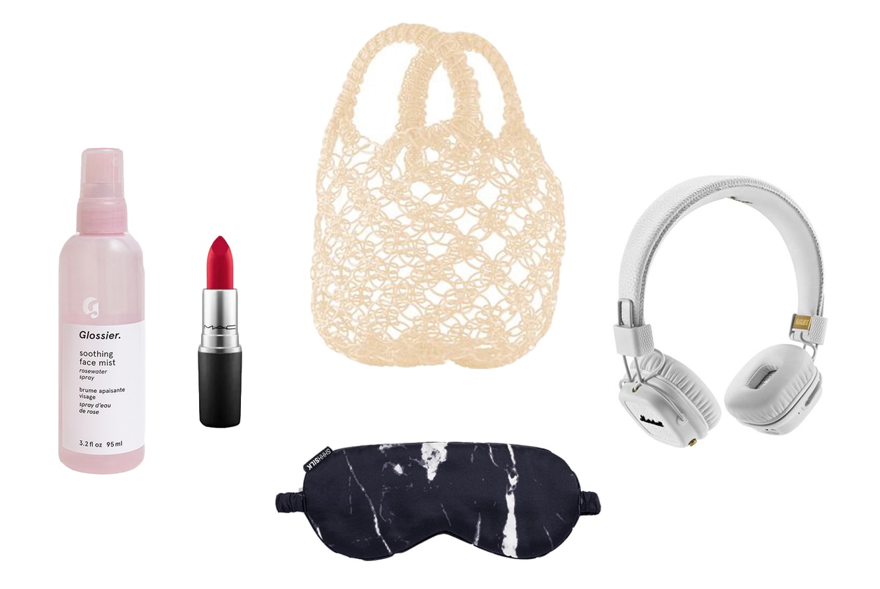 travel essentials glossier tatcha eastpak amazon kindle marshall headphones cetaphil celine herschel