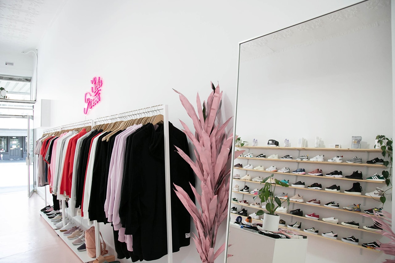 Sole Finess Owner Murata Prajumas Sneaker Store Melbourne Australia Women Female Shop Bed Nike adidas Shoes Footwear Pink Hair 