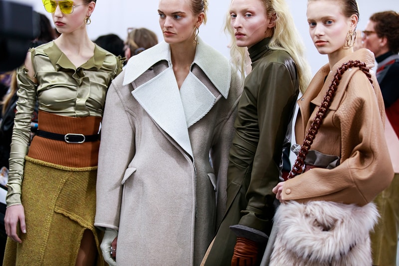 Acne Studios Fall Winter 2019 Show Backstage Paris Fashion Week Womenswear Johnny Johansson Coats Fur Bags Sunglasses Models