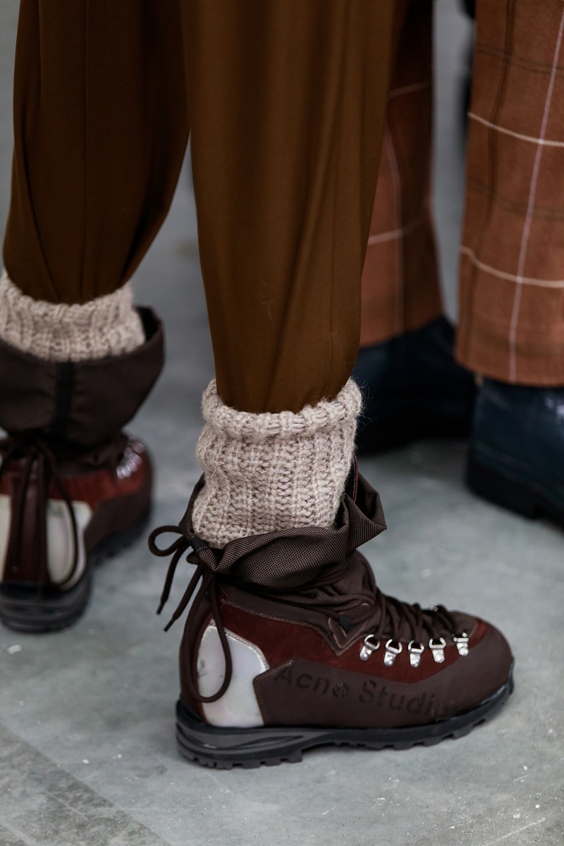 Acne Studios Fall Winter 2019 Show Backstage Paris Fashion Week Womenswear Johnny Johansson Coats Fur Bags Sunglasses Models