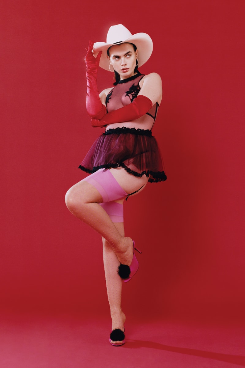 Agent Provocateur Valentine's Day 2019 Campaign Lianne Set Maroon Black