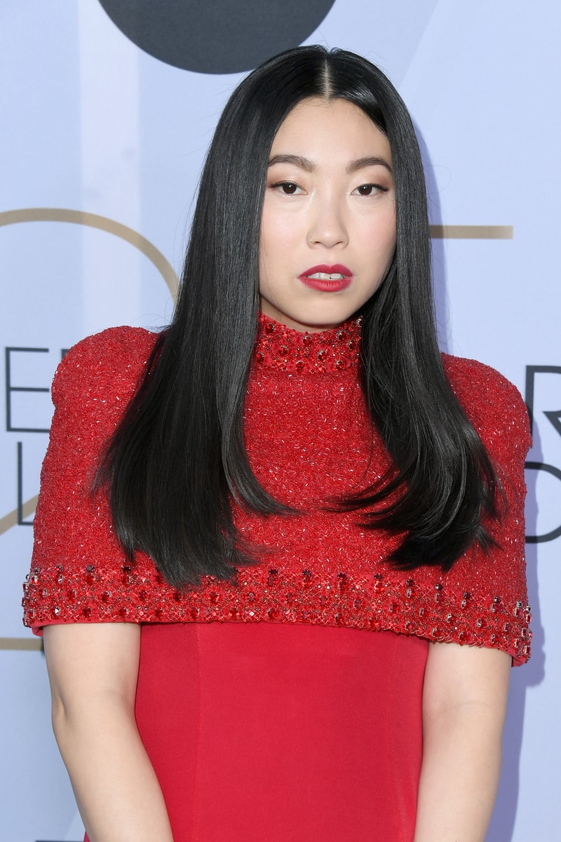 Awkwafina SAG Awards 2019 Mimi Plange Dress Red