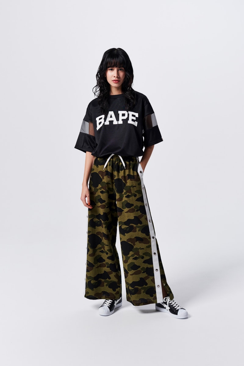 A Bathing Ape Spring Summer 2019 Collection Lookbook T-shirt Black Pants Camo Green