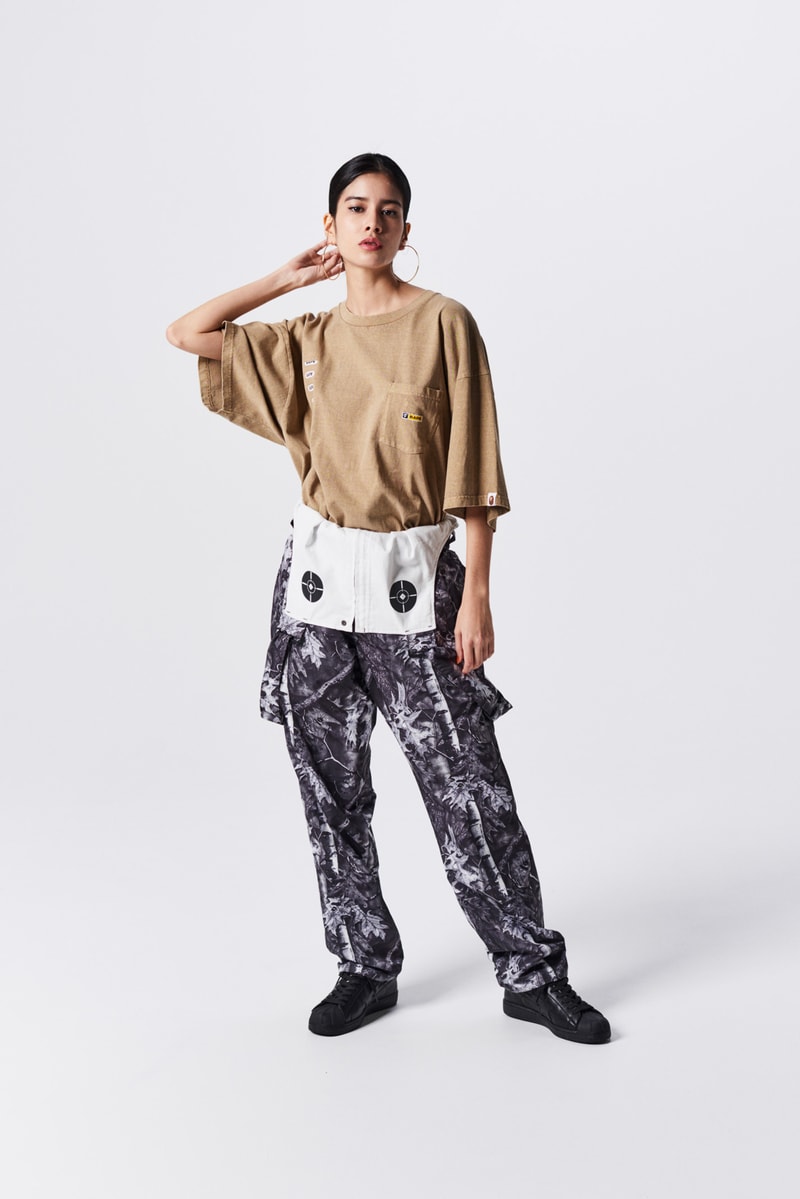 A Bathing Ape Spring Summer 2019 Collection Lookbook Shirt Tan Camo Pants Brown Black