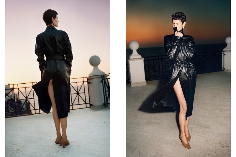 Bottega Veneta Spring 2019 SS19 Campaign Daniel Lee Tyrone Lebon Old Celine Designer leather calf black trench coat