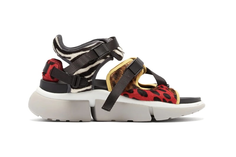 Chloé Calf Hair Chunky Sneaker Trainer Sandals Leopard Zebra Print
