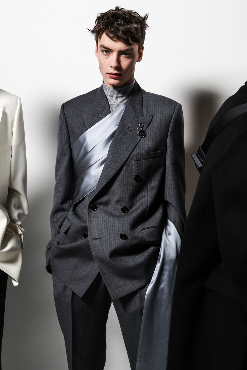 Backstage at Dior FW19 Paris Fashion Week Men's Kim Jones Matthew Williams Yoon Runway Suits Crowd Models Collection Behind the Scenes