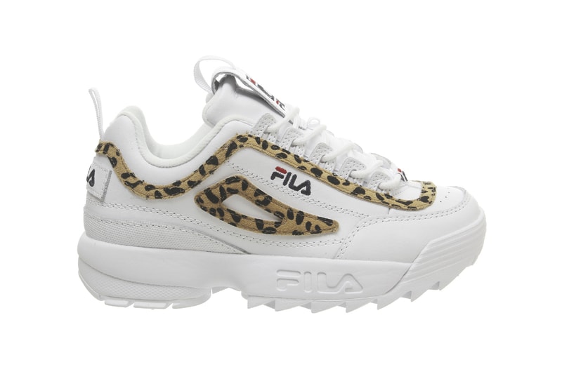 FILA Disruptor 2 Leopard Print in Black/White Sneaker Shoe Chunky Silhouette