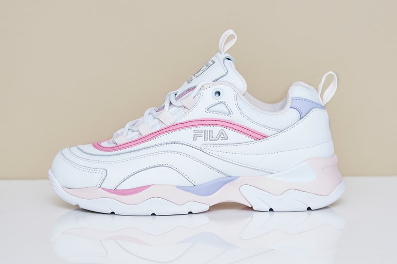 FILA Ray Ice Cream Pack Pastel Pink Lilac Sneakers Trainers OFFICE