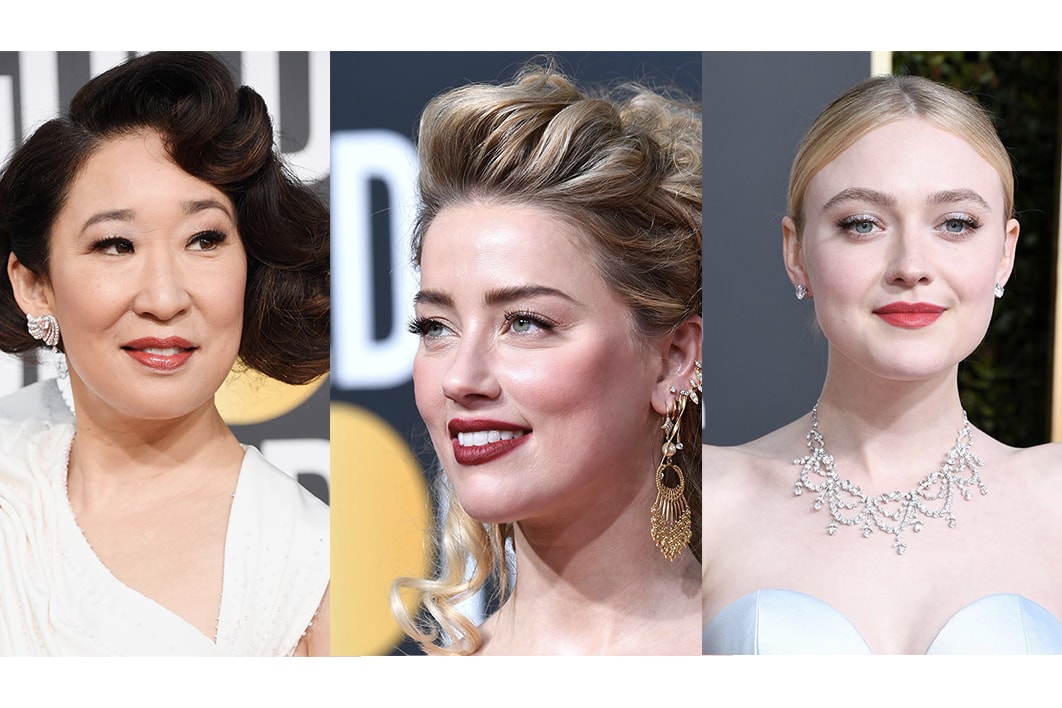 2019 Golden Globes: Best Red Carpet Makeup Looks Lady Gaga Janelle Monae Amber Heard Elle Fanning Lili Reinhart 