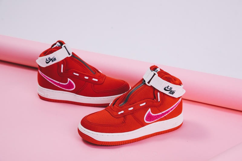 Emotionally Unavailable Nike Air Force 1 High Red Pink