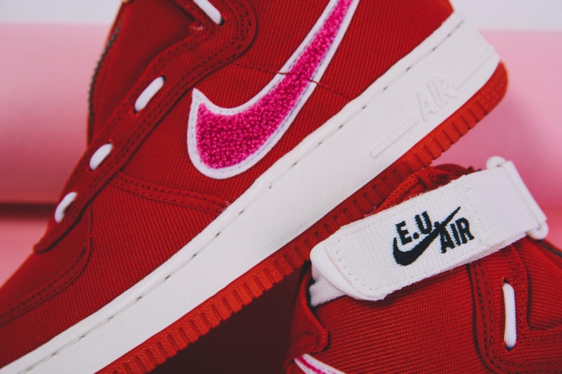 Emotionally Unavailable Nike Air Force 1 High Red Pink