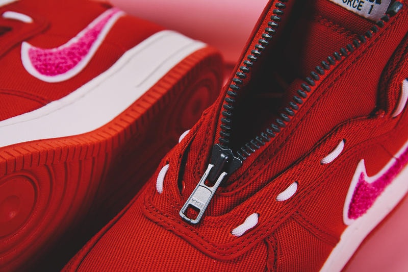 Emotionally Unavailable Nike Air Force 1 High Red Pink