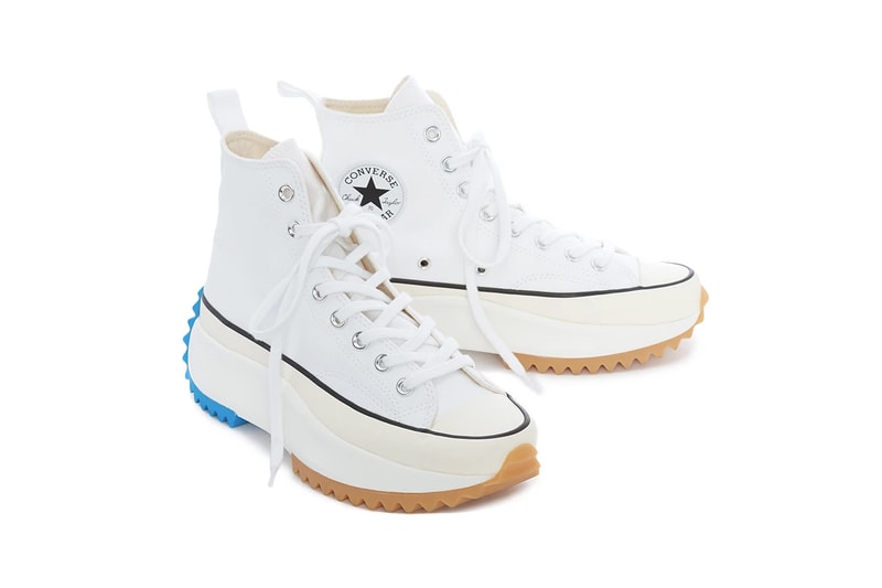JW Anderson SS19 Converse Run Star Hike in White Chunky Sole Platform Blue Release Shoe Sneaker